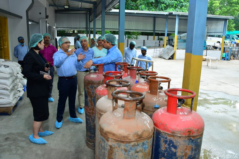 Touring Puducherry kitchen which is 100% powered by LPG